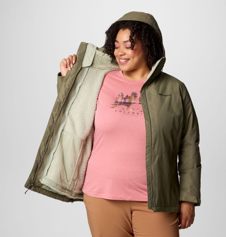 Manteau Interchange en laine polaire Bugaboo III pour femmes – Grandes tailles, Color: Stone Green, image 9