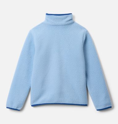 Youth Helvetia II Sherpa Half Snap Fleece, Color: Ripple Blue, Mountain Blue, image 8