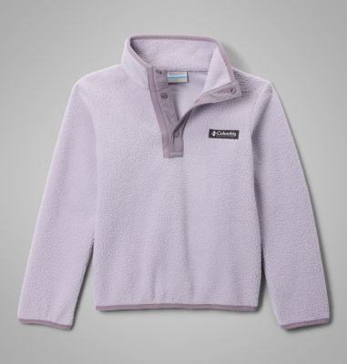 Youth Helvetia II Sherpa Half Snap Fleece, Color: Lavender Pearl, Shale Purple, image 5