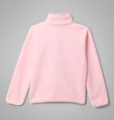 Youth Helvetia II Sherpa Half Snap Fleece, Color: Satin Pink, Hot Coral, image 12