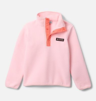 Helvetia II Half Snap Fleece, Color: Satin Pink, Hot Coral, image 1