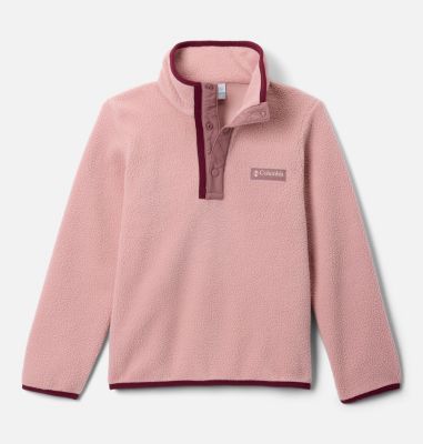 Forro polar sherpa con cierre medio Helvetia II para jóvenes, Color: Eraser Pink, Fig, image 1