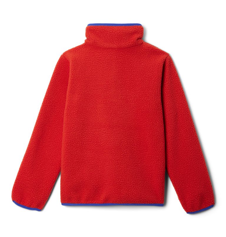 Chandail en laine polaire à demi-fermeture pressionnée Helvetia II pour enfants, Color: Sail Red, Sunstone, image 2