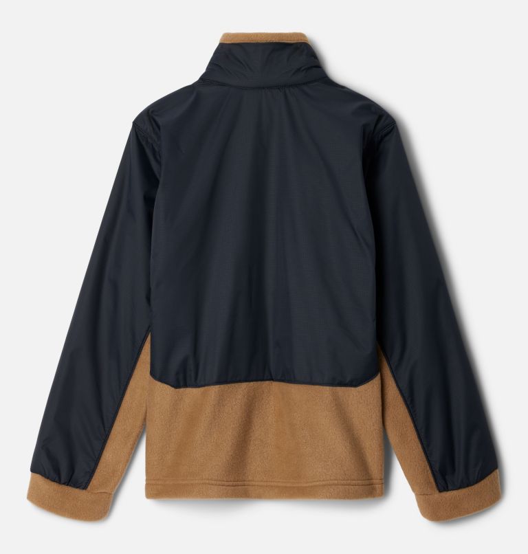 Boys' Steens Mt II Overlay Fleece Jacket, Color: Delta, Black, image 2