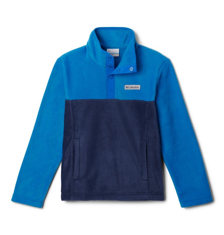Steens Mtn II 1/4 Snap Fleece Pull-Over, Color: Collegiate Navy, Bright Indigo, image 1