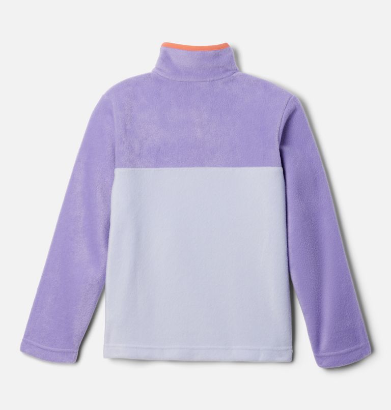 Steens Mtn II 1/4 Snap Fleece Pull-Over, Color: Snowdrift, Paisley Purple, image 2