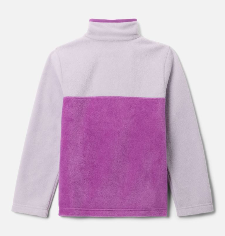 Kids' Steens Mtn II Quarter Snap Fleece Pullover, Color: Razzle, Lavender Pearl, image 2