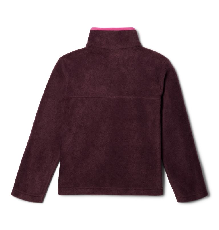 Youth Steens Mountain II Half Snap Fleece, Color: Moonvista, Pink Ice, image 2