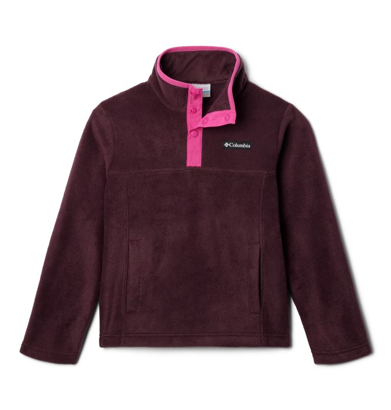 Youth Steens Mountain II Half Snap Fleece, Color: Moonvista, Pink Ice, image 1