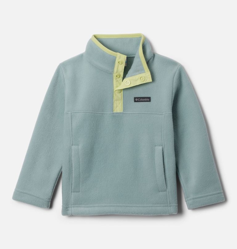 Toddler Steens Mtn II Quarter Snap Fleece Pullover, Color: Crushed Blue, Citron Haze, image 1