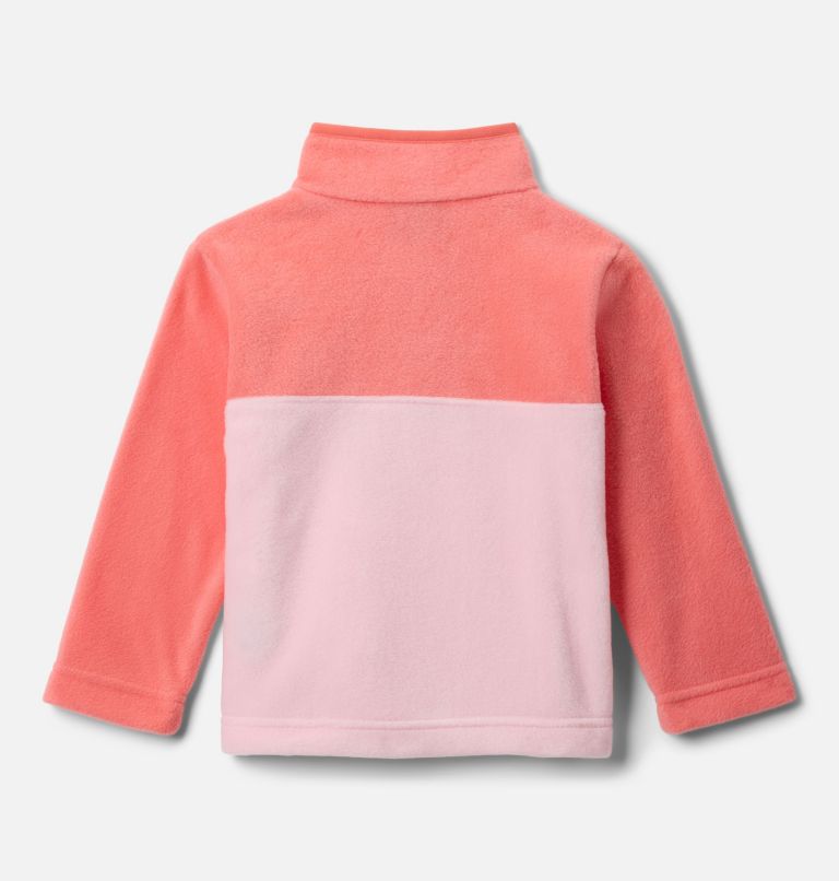Haut en laine polaire avec fermeture pressionnée 1/4 Steens Mtn II pour tout-petits, Color: Satin Pink, Hot Coral, image 2