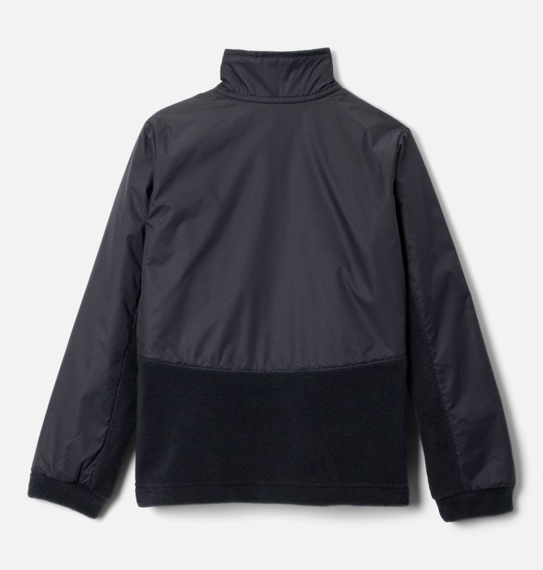 Girls' Benton Springs IV Overlay Fleece Jacket, Color: Black, Shark, image 2