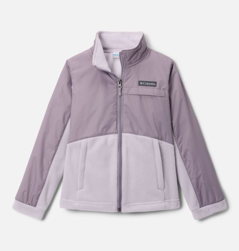 Girls' Benton Springs IV Overlay Fleece Jacket, Color: Lavender Pearl, Shale Purple, image 1
