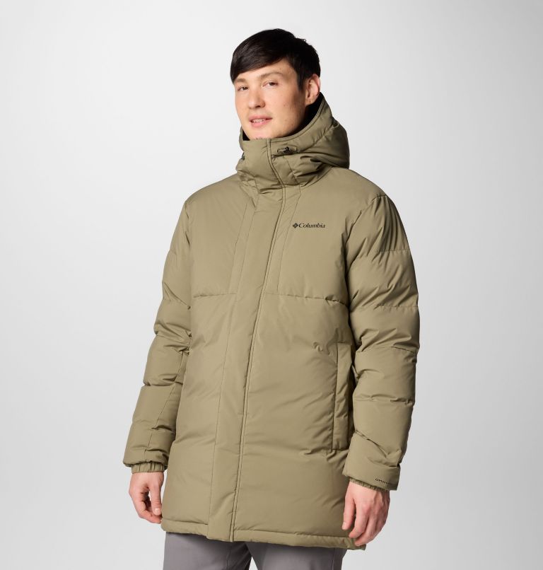 Men's Aldercrest II Hooded Down Parka, Color: Stone Green, image 4