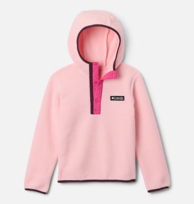 Sudadera con capucha de forro polar sherpa Helvetia para jóvenes, Color: Satin Pink, Pink Ice, image 1