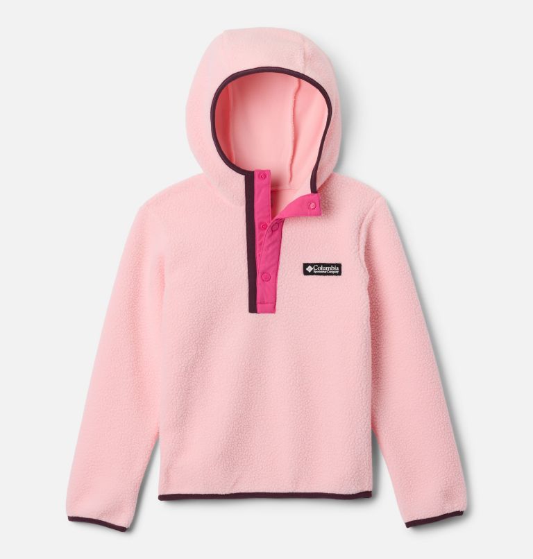 Youth Helvetia Sherpa Fleece Hoodie, Color: Satin Pink, Pink Ice, image 1