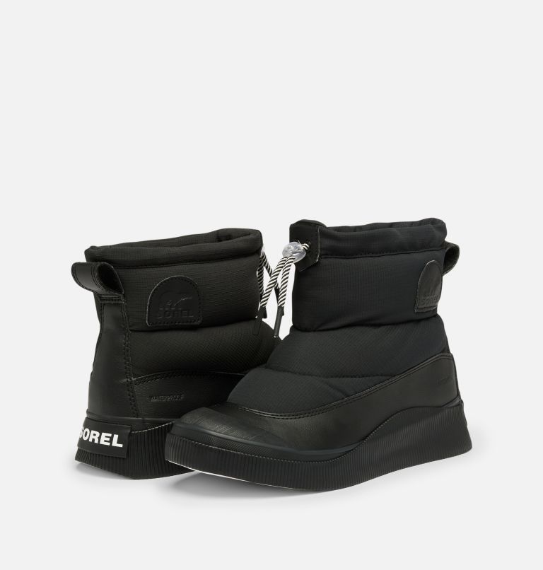 OUT N ABOUT IV Puffy Women's Waterproof Boot, Color: Black, Chalk, image 9