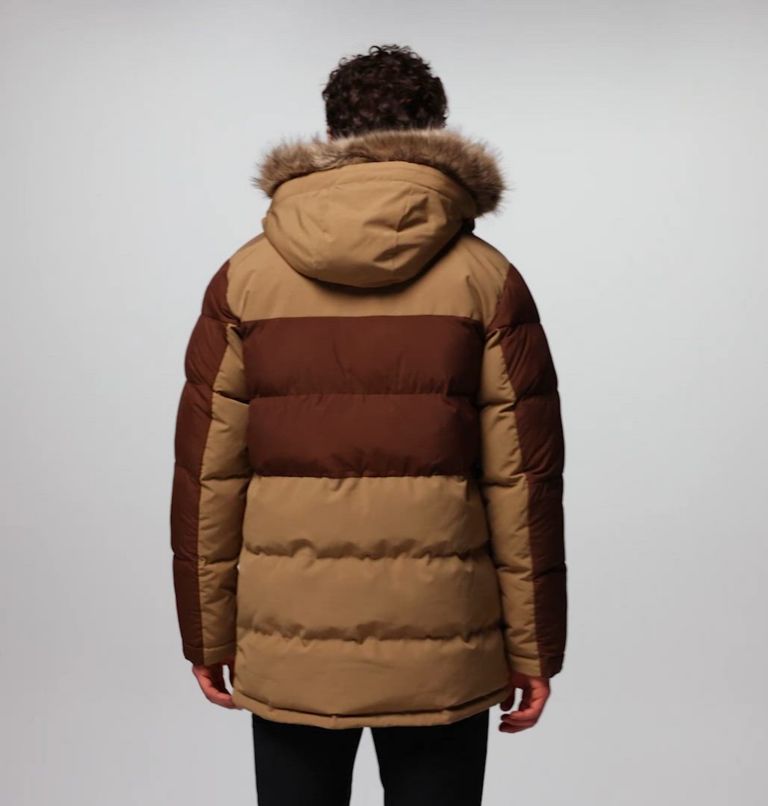 Men's Marquam Peak Fusion II Hooded Parka, Color: Delta, Tobacco