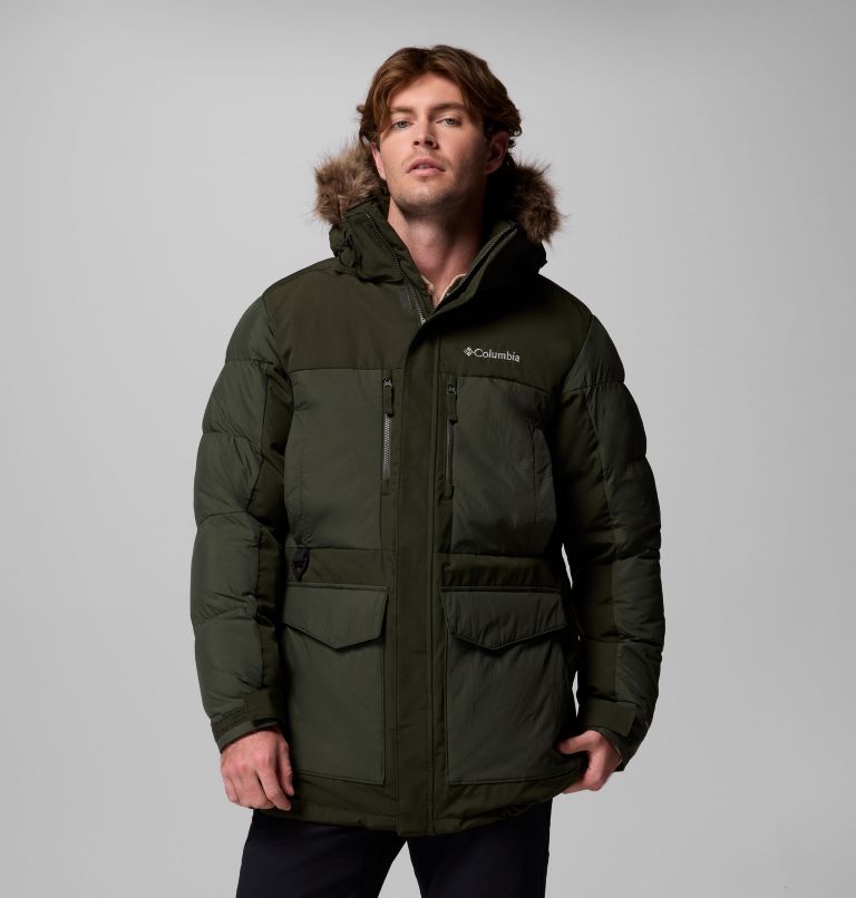Men's Marquam Peak Fusion II Hooded Parka, Color: Greenscape, image 1