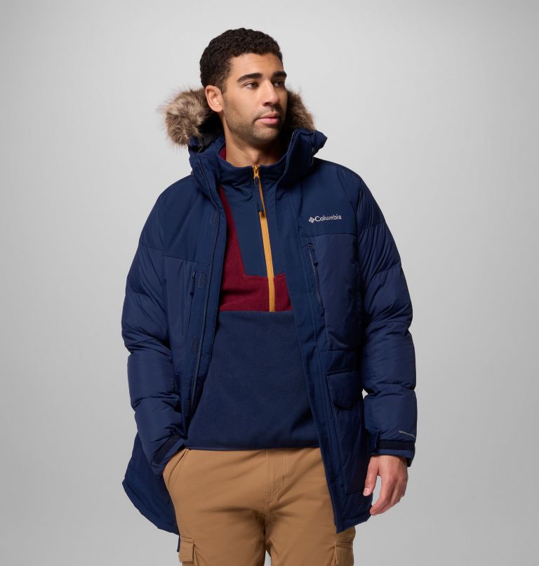 Men's Marquam Peak Fusion II Hooded Parka, Color: Collegiate Navy, image 5