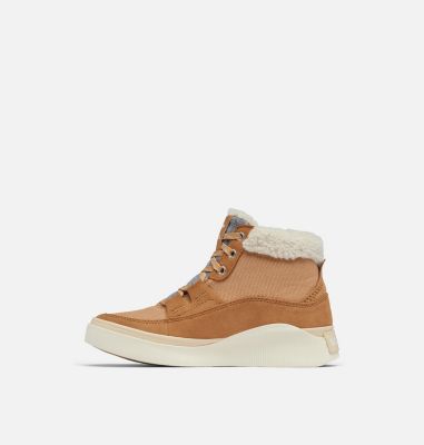 Women's OUT N ABOUT IV Waterproof Mid Sneakers, Color: Tawny Buff, Honey White, image 8