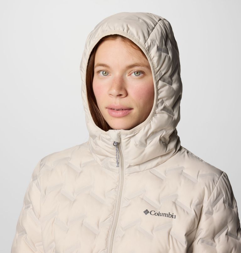 Women's Delta Ridge II Long Hooded Down Jacket, Color: Dark Stone, image 5