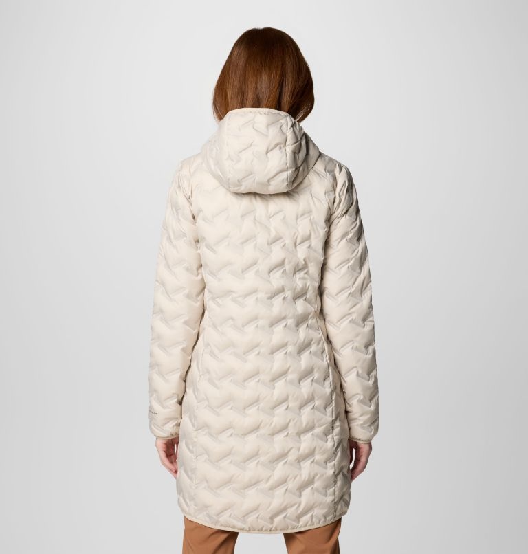Women's Delta Ridge II Long Hooded Down Jacket, Color: Dark Stone, image 2
