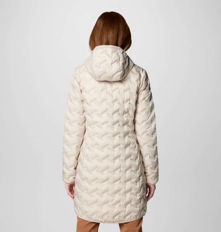 Chaqueta larga acolchada de plumón con capucha Delta Ridge II para mujer, Color: Dark Stone, image 2