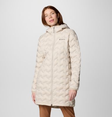 Women's Delta Ridge II Hooded Long Down Puffer, Color: Dark Stone, image 1