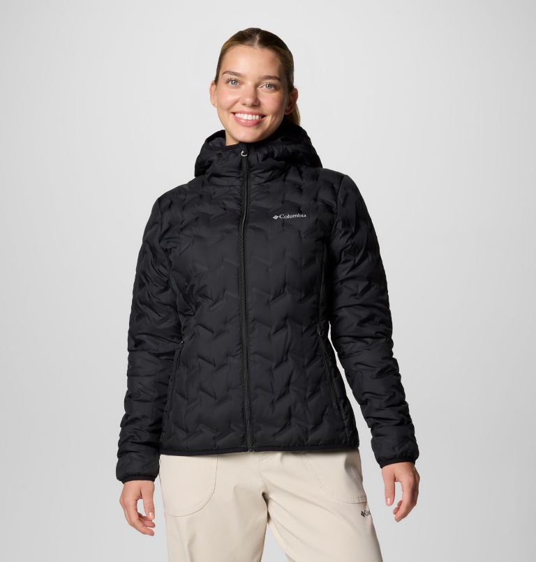 Manteau long à capuchon Delta Ridge II pour femmes, Color: Black, image 1