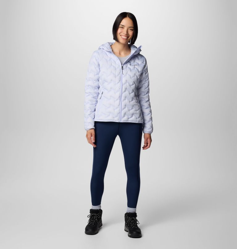 Women's Delta Ridge II Down Hooded Jacket, Color: Snowdrift, image 3