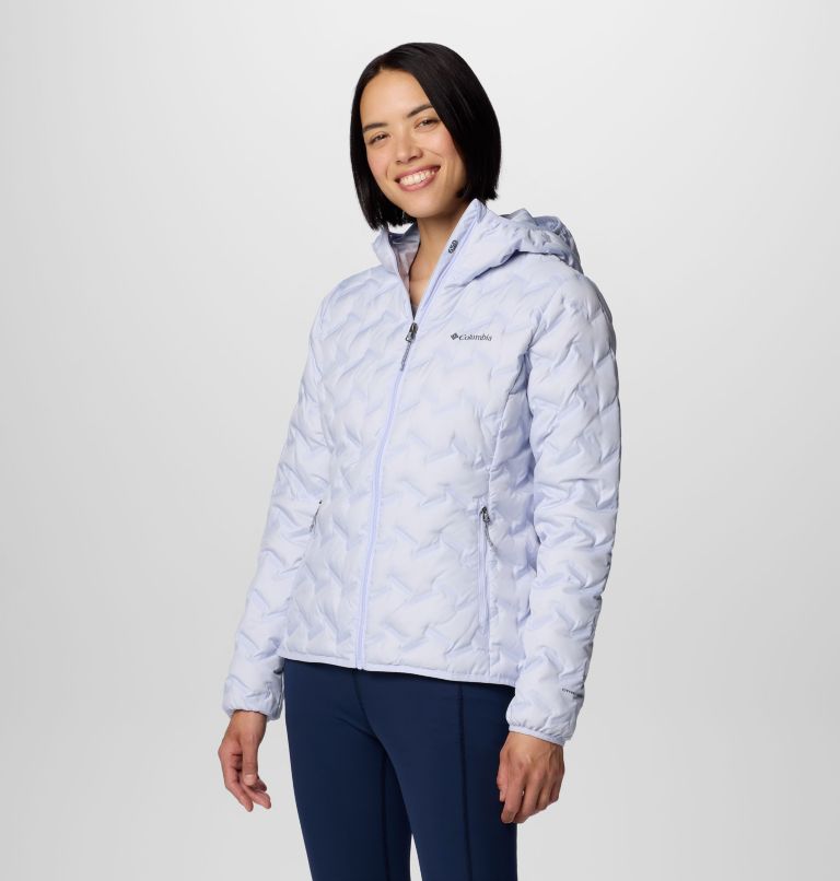 Women's Delta Ridge II Down Hooded Jacket, Color: Snowdrift, image 4