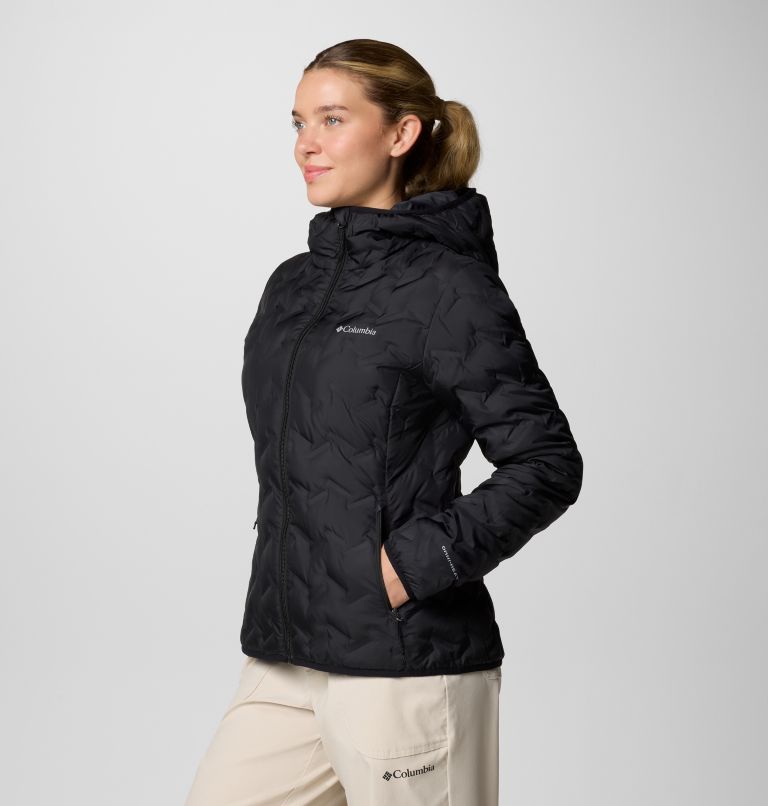 Women's Delta Ridge II Down Hooded Jacket, Color: Black, image 4