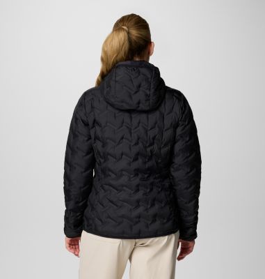 Women's Delta Ridge II Down Hooded Jacket, Color: Black, image 2