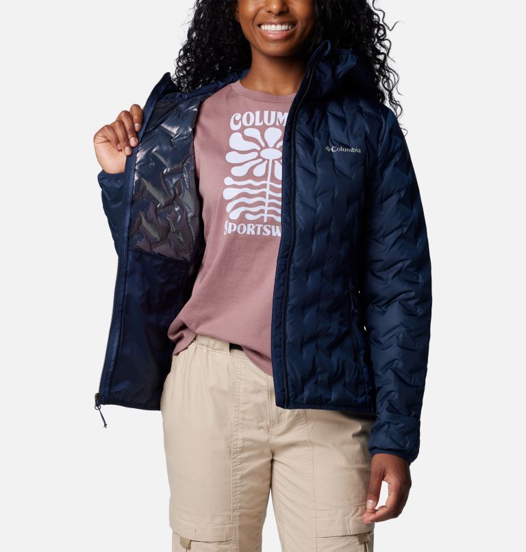 Women's Delta Ridge II Down Hooded Jacket, Color: Collegiate Navy, image 5