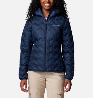 Women's Delta Ridge II Down Hooded Jacket, Color: Collegiate Navy, image 7