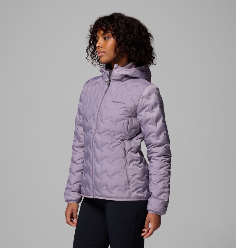 Women's Delta Ridge II Down Hooded Jacket, Color: Shale Purple, image 4