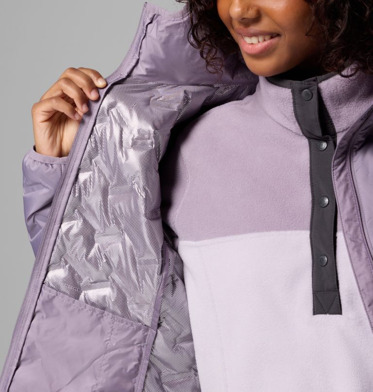 Women's Delta Ridge II Down Hooded Jacket, Color: Shale Purple, image 6