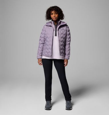 Women's Delta Ridge II Down Hooded Jacket, Color: Shale Purple, image 4