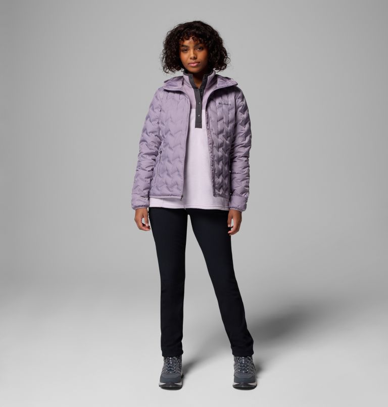 Women's Delta Ridge II Down Hooded Jacket, Color: Shale Purple, image 2