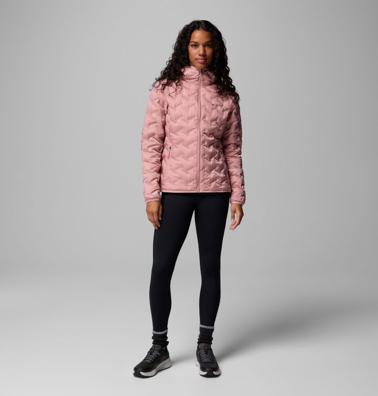 Women's Delta Ridge II Down Hooded Jacket, Color: Eraser Pink, image 2
