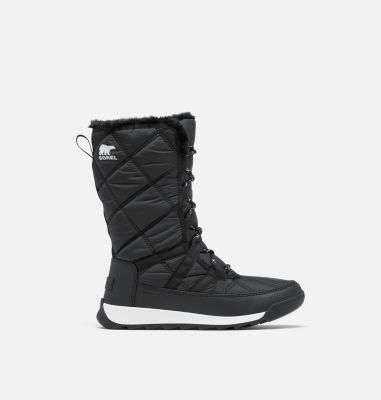Women's WHITNEY II PLUS TALL LACE Waterproof Snow Boots, Color: Black, Sea Salt, image 1