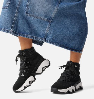 Women's KINETIC IMPACT CONQUEST PLUS Waterproof Sneaker Boots, Color: Black, Sea Salt, image 2