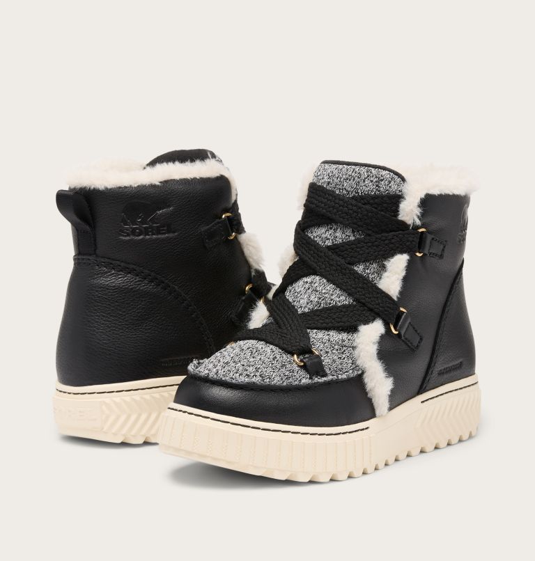 Women's ONA AVE ALPINE Waterproof Winter Boots, Color: Black, Chalk, image 7