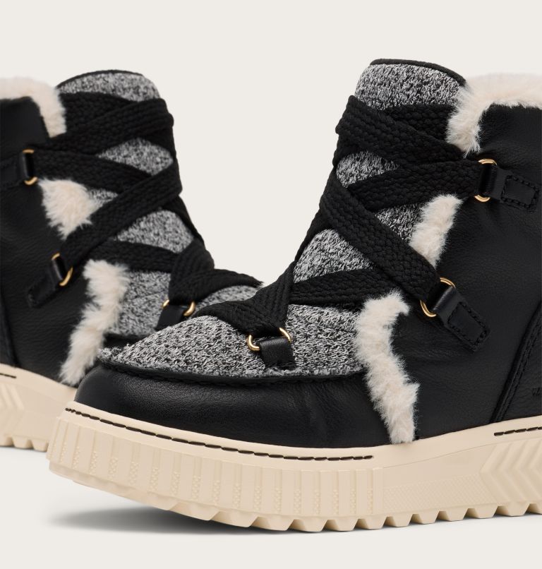 Women's ONA AVE ALPINE Waterproof Winter Boots, Color: Black, Chalk, image 10