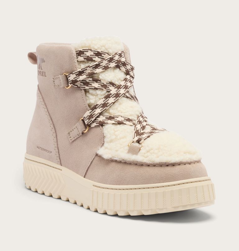 Women's ONA AVE ALPINE Waterproof Winter Boots, Color: Crushed Clay, Chalk, image 5