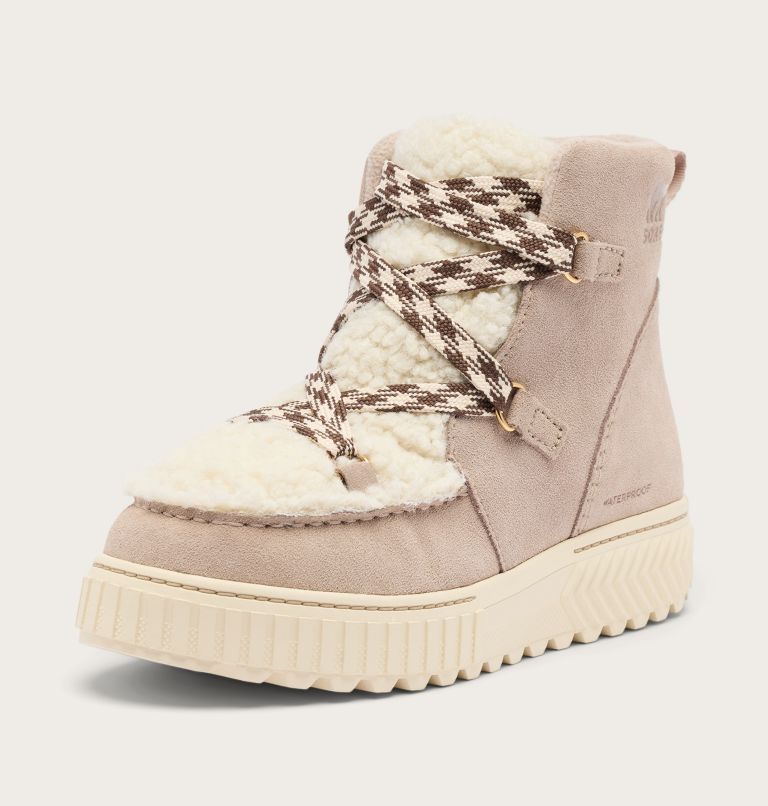 Women's ONA AVE ALPINE Waterproof Winter Boots, Color: Crushed Clay, Chalk, image 6