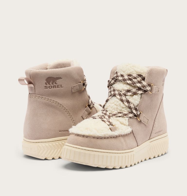 Women's ONA AVE ALPINE Waterproof Winter Boots, Color: Crushed Clay, Chalk, image 7