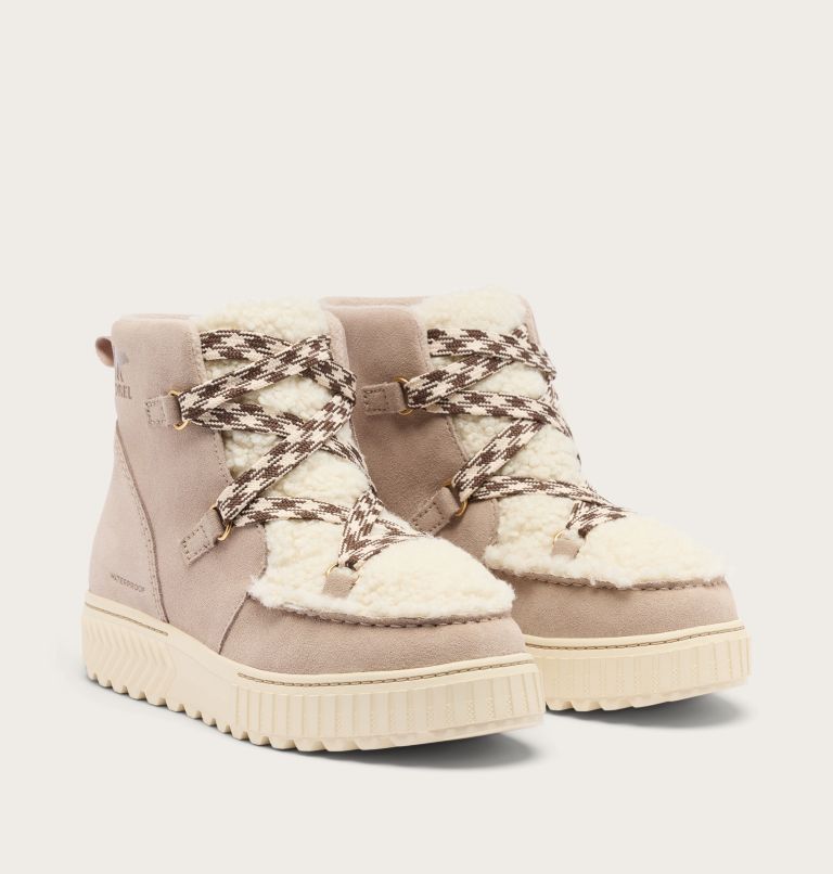 Women's ONA AVE ALPINE Waterproof Winter Boots, Color: Crushed Clay, Chalk, image 2
