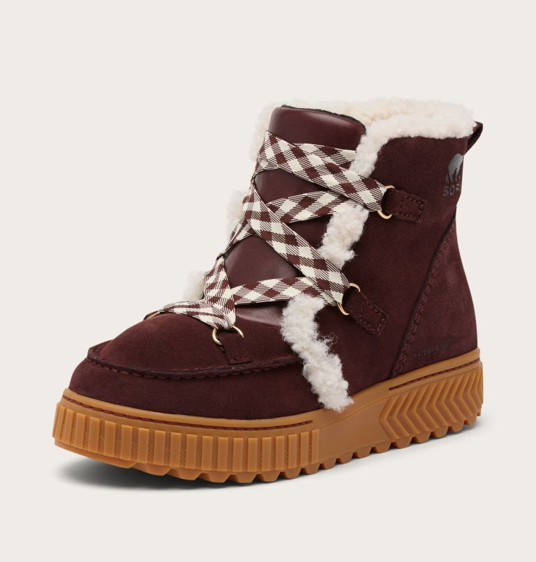 Women's ONA AVE ALPINE Waterproof Winter Boots, Color: Redwood, Gum 2, image 7